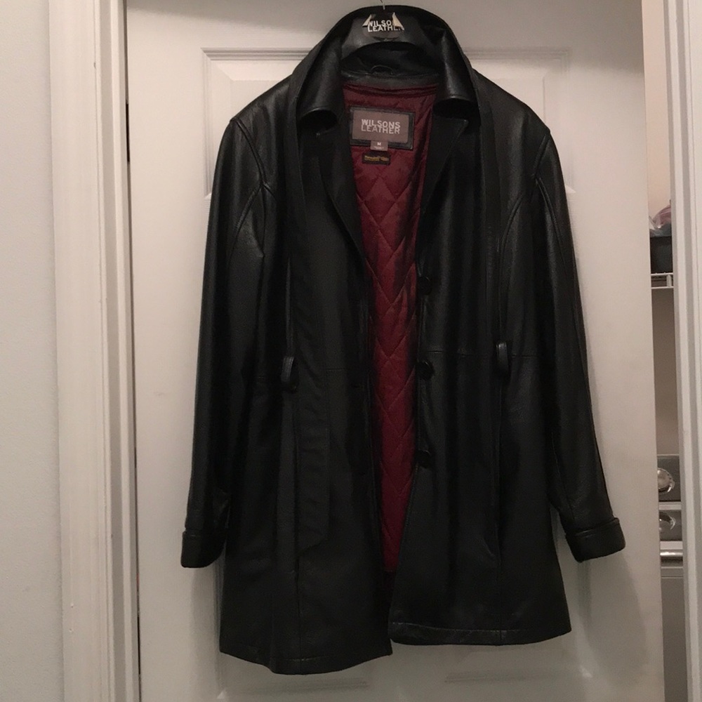 Wilson Leather Coat w/ belt.